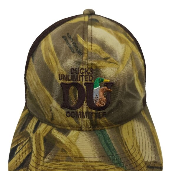 Ducks Unlimited Committee Mesh Snapback Cap Trucker Realtree Wetlands Camo Hat - Picture 7 of 13